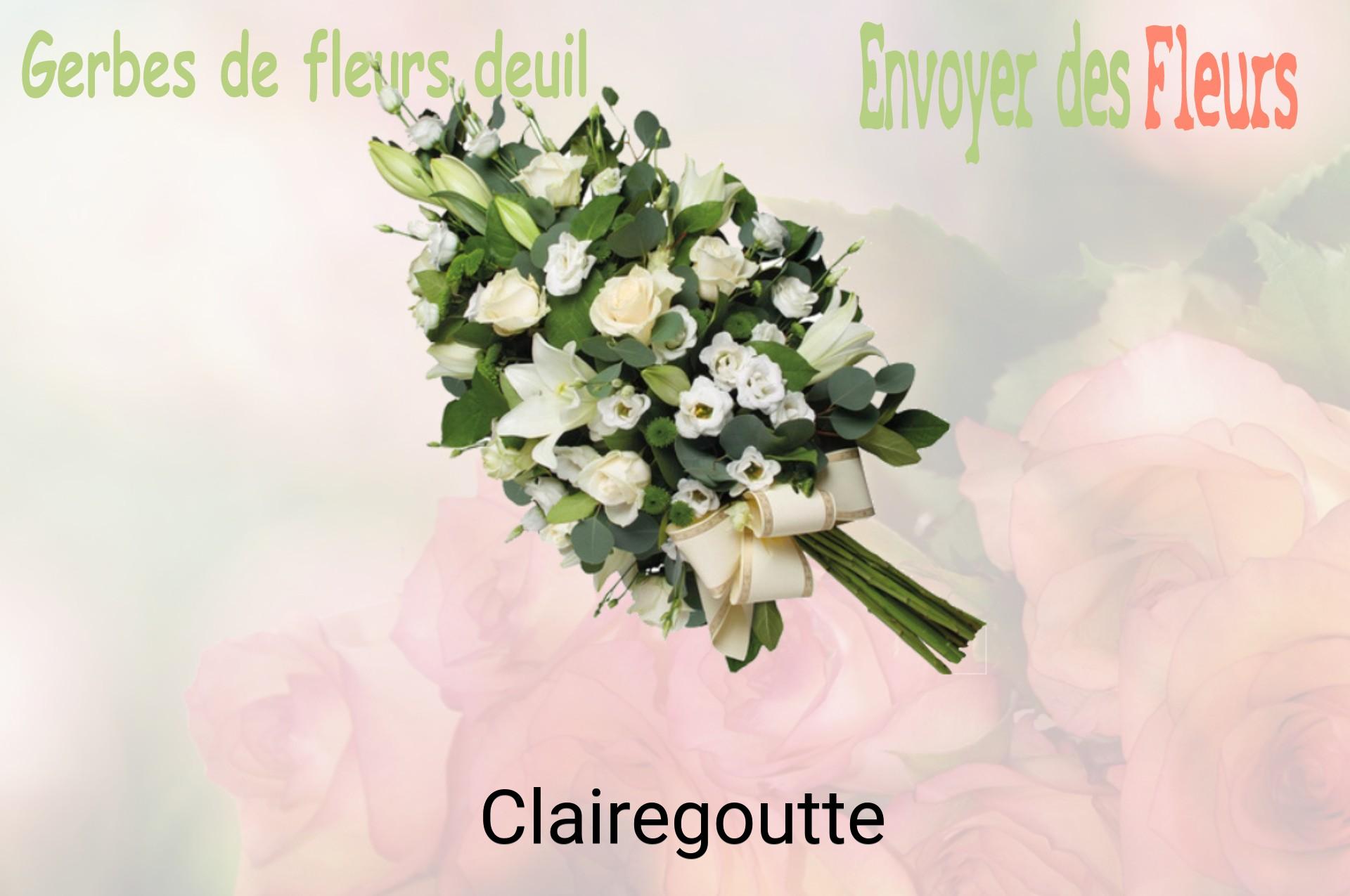 Gerbe de fleurs de deuil livrée à Clairegoutte